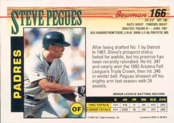 Steve Pegues  baseball card collectible - Main Image 2