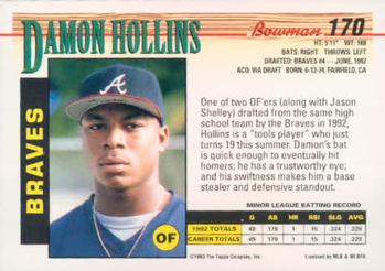 Damon Hollins  baseball card collectible - Main Image 2