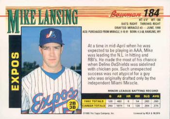 Mike Lansing  baseball card collectible - Main Image 2