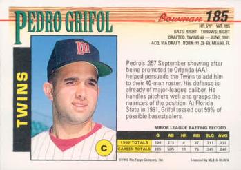 Pedro Grifol  baseball card collectible - Main Image 2