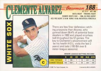 Clemente Alvarez  baseball card collectible - Main Image 2