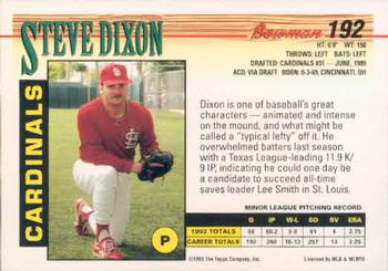Steve Dixon  baseball card collectible - Main Image 2
