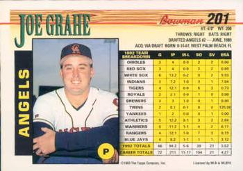 Joe Grahe  baseball card collectible - Main Image 2