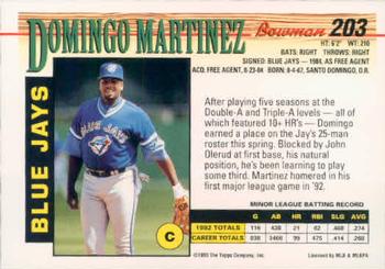 Domingo Martinez  baseball card collectible - Main Image 2