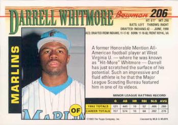 Darrell Whitmore  baseball card collectible - Main Image 2