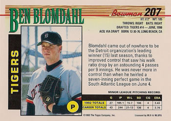 Ben Blomdahl  baseball card collectible - Main Image 2