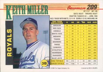 Keith Miller  baseball card collectible - Main Image 2
