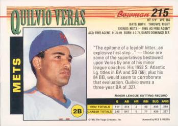 Quilvio Veras  baseball card collectible - Main Image 2