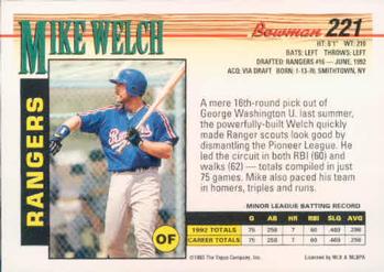 Mike Welch  baseball card collectible - Main Image 2