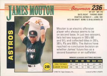 James Mouton  baseball card collectible - Main Image 2