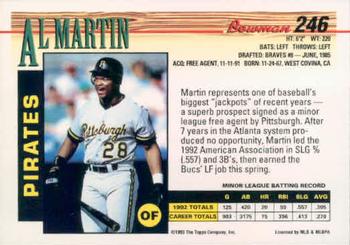 Al Martin  baseball card collectible - Main Image 2