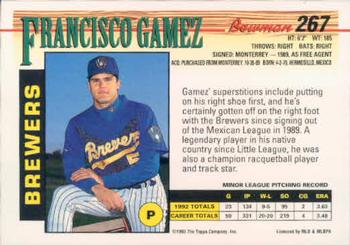 Francisco Gamez  baseball card collectible - Main Image 2