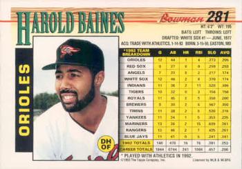 Harold Baines  baseball card collectible - Main Image 2