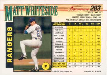 Matt Whiteside  baseball card collectible - Main Image 2