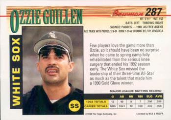 Ozzie Guillen  baseball card collectible - Main Image 2