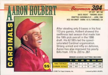 Aaron Holbert  baseball card collectible - Main Image 2