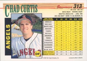 Chad Curtis  baseball card collectible - Main Image 2