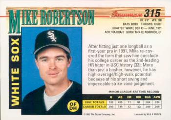Mike Robertson  baseball card collectible - Main Image 2