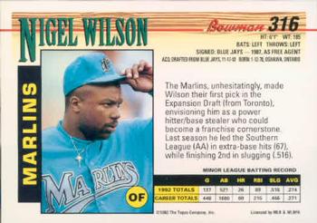 Nigel Wilson  baseball card collectible - Main Image 2