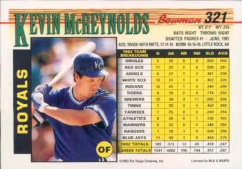 Kevin McReynolds  baseball card collectible - Main Image 2