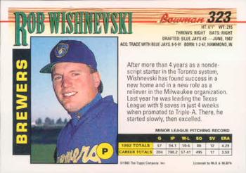 Rob Wishnevski  baseball card collectible - Main Image 2