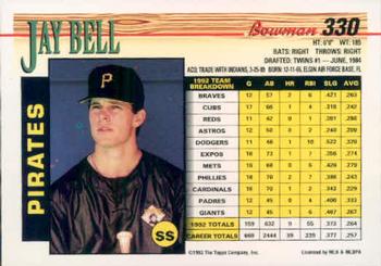 Jay Bell  baseball card collectible - Main Image 2
