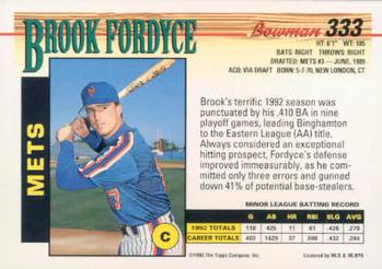 Brook Fordyce  baseball card collectible - Main Image 2