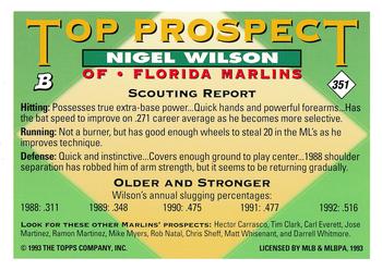 Nigel Wilson  baseball card collectible - Main Image 2