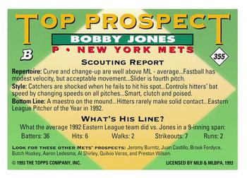 Bobby Jones  baseball card collectible - Main Image 2