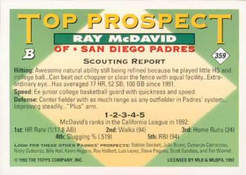 Ray McDavid  baseball card collectible - Main Image 2