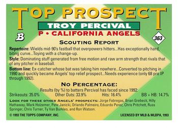 Troy Percival  baseball card collectible - Main Image 2