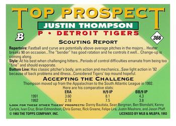 Justin Thompson  baseball card collectible - Main Image 2