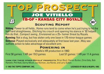 Joe Vitiello  baseball card collectible - Main Image 2