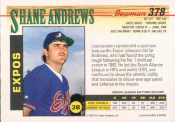 Shane Andrews  baseball card collectible - Main Image 2