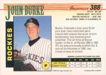 John Burke  baseball card collectible - Main Image 2