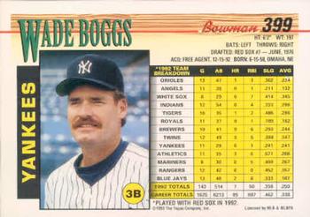 Wade Boggs  baseball card collectible - Main Image 2
