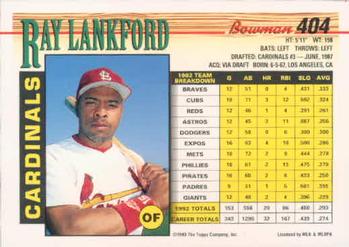 Ray Lankford  baseball card collectible - Main Image 2