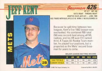 Jeff Kent  baseball card collectible - Main Image 2