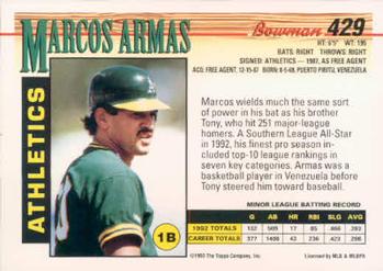 Marcos Armas  baseball card collectible - Main Image 2