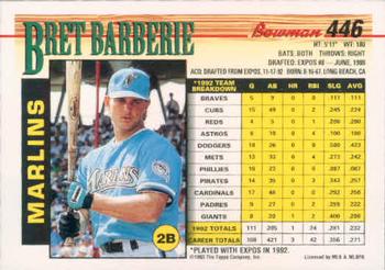 Bret Barberie  baseball card collectible - Main Image 2