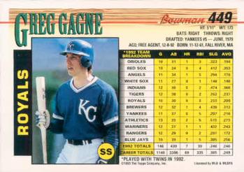 Greg Gagne  baseball card collectible - Main Image 2