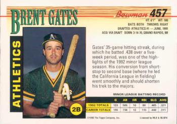 Brent Gates  baseball card collectible - Main Image 2
