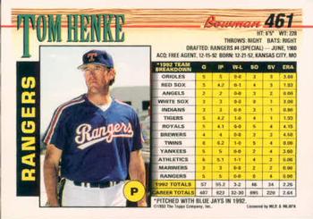 Tom Henke  baseball card collectible - Main Image 2