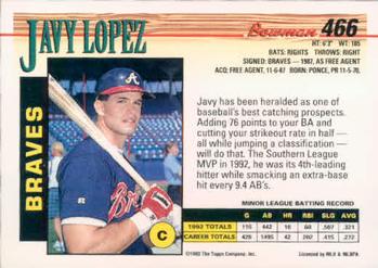 Javy Lopez  baseball card collectible - Main Image 2
