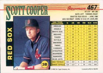 Scott Cooper  baseball card collectible - Main Image 2