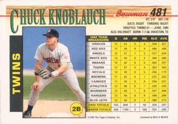 Chuck Knoblauch  baseball card collectible - Main Image 2