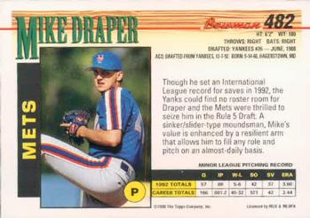 Mike Draper  baseball card collectible - Main Image 2