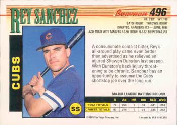 Rey Sanchez  baseball card collectible - Main Image 2
