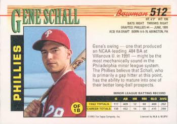 Gene Schall  baseball card collectible - Main Image 2