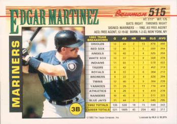 Edgar Martinez  baseball card collectible - Main Image 2